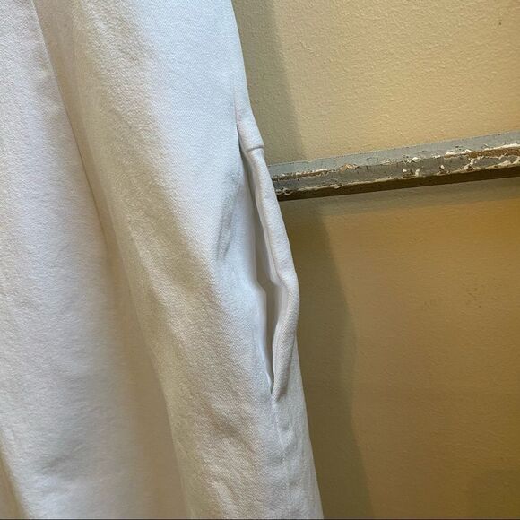 BROOKS Bothers-White Cotton Blend Lace Bottom Detail Vacation Midi Dress - Picture 10 of 12